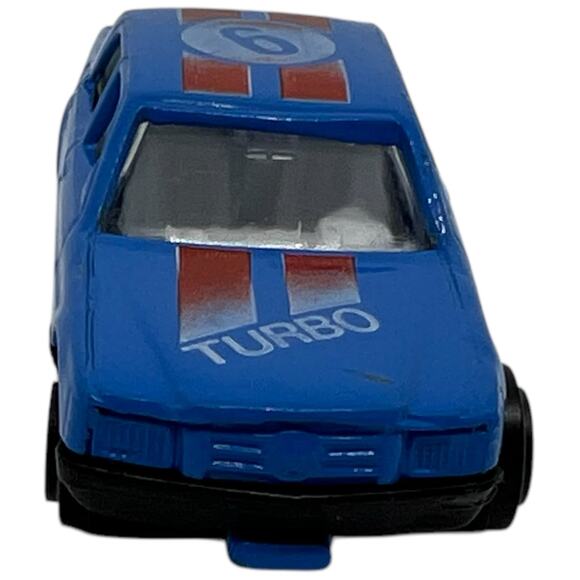 Vintage Blue TURBO #9 Racing Sedan Diecast Toy Car Made in China - Picture 5 of 7